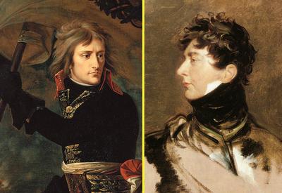 Чорні шийні хустки на портретах Наполеона I і Георга IV