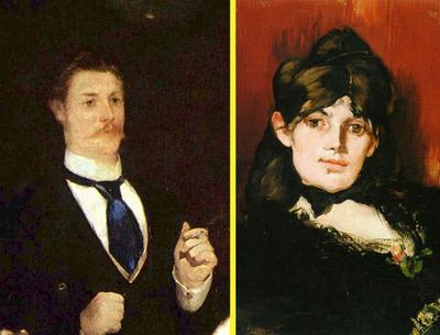 Фрагмент картин Едуарда Мане «Балкон» (1868-1869) і «Що лежить Берта» (1873)